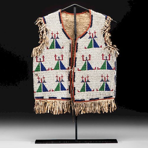Sioux Child's Beaded Hide Vest, From the Collection of William H. Saunders, M.D. and Putzi Saunders, Ohio
