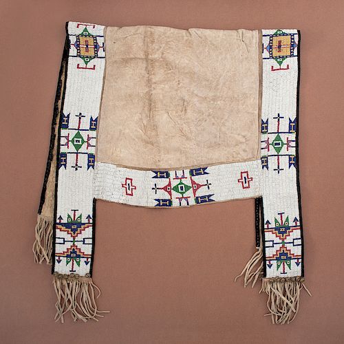 Sioux Beaded Hide Saddle Blanket, From the Collection of William H. Saunders, M.D. and Putzi Saunders, Ohio