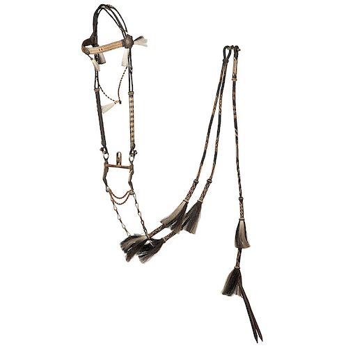 Prison Made Hitched Horsehair Bridle