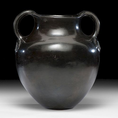 Sara Fina Tafoya (Santa Clara, 1863-1950), Attributed Blackware Pottery Jar