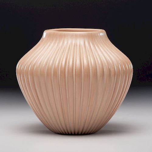 Laura Gachupin (Jemez, b. 1954) Melon Pottery Jar, From the Collection of William H. Saunders, M.D. and Putzi Saunders, Ohio