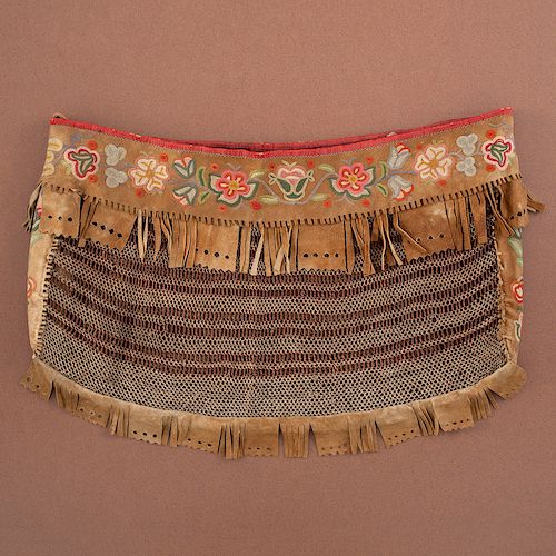Dene Babiche Bag with Silk Embroidery, From the Collection of Charles and Valerie Diker