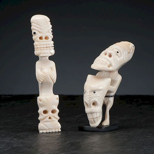 Greenlandic Inuit Carved Walrus Ivory Tupilaks