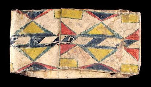 Umatilla Polychrome Parfleche Envelope c. 1800's