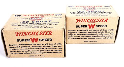 22 Short Winchester Ammo Boxes Circa 1938-1939 (2)