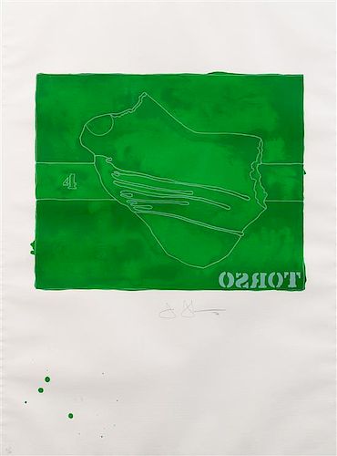 Jasper Johns, (American, b. 1930), Torso, 1974