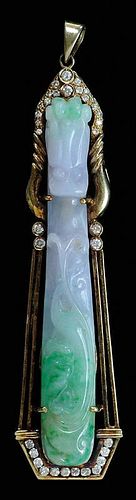 Jade and Diamond Pendant