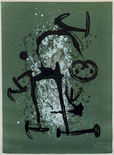 * Joan Miró, (Spanish/French, 1893-1983), L'Illetre Vert, 1969