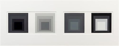 Josef Albers, (American/German, 1888-1976), Homage to the Square from Formulation: Articulation, 1972 (a group of six works)