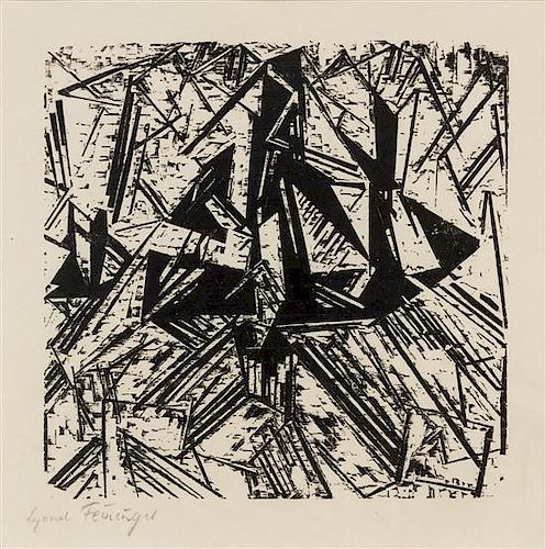 * Lyonel Feininger, (German/American, 1871-1956), Barke Und Brig Auf See, 1918