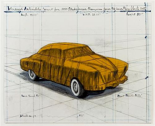 Christo and Jeanne-Claude, (American, b. 1935), Wrapped Automobile, Project for 1950 Studebaker Champion, 2015