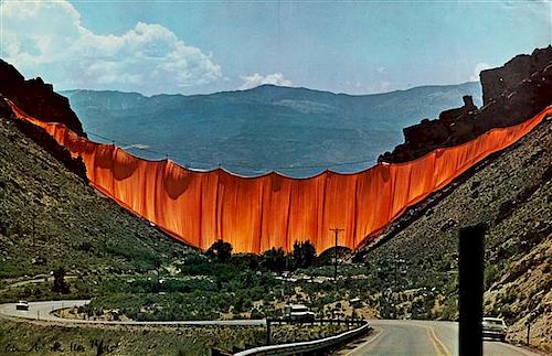 Christo and Jeanne-Claude, (American, b. 1935), Wrapped Walkway: Kansas City, Missouri and Valley Curtain