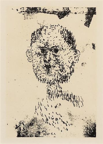 * Paul Klee, (Swiss, 1879-1940), Kopf (Bartiger Mann) (Bearded Man), 1925