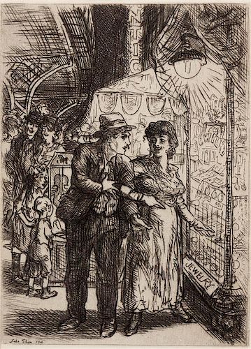 John French Sloan, (American, 1871-1951), Fifth Avenue Critics and Carlotta's Indecision, 1905-1906 (a pair of works)