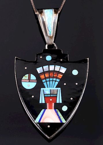 Signed Navajo Night Sky Micro-Mosaic Necklace