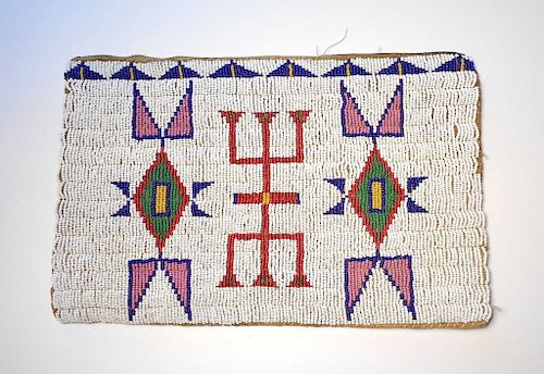 Sioux Fully Beaded Dispatch Document Bag c. 1880-