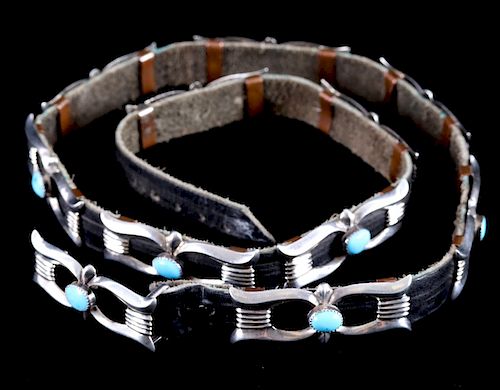 Navajo 3rd Phase Sterling & Turquoise Concho Belt