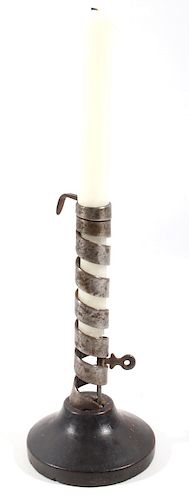 1800's Wrought Iron Courting Candle