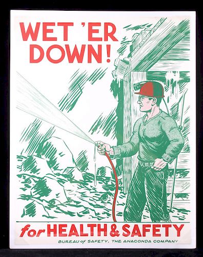 Original Anaconda Company Mining Safety Poster