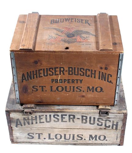 Anheuser-Busch Wooden Boxes