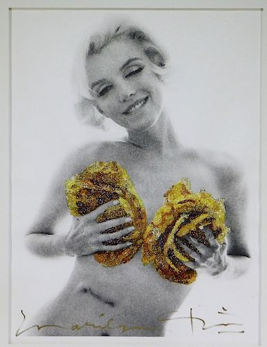Bert Stern Marilyn Monroe Gold Roses Lithograph