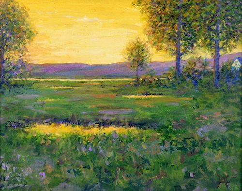 Wally Ames Impressionist Summer Landscape Painting