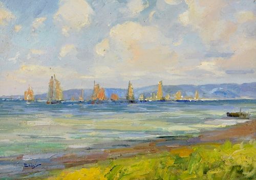 Henry S. Eddy Impressionist Maritime O/B Painting