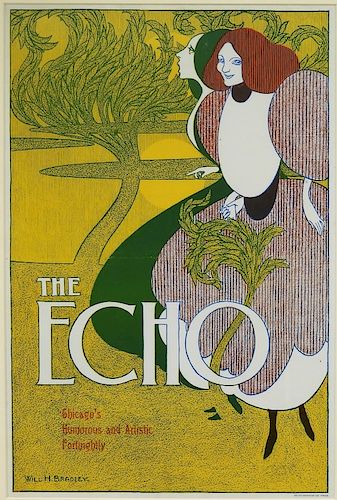 William H. Bradley The Echo Art Nouveau Poster