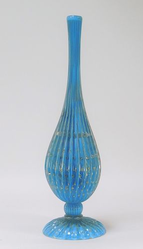 Italian Venetian Murano Aventurine Glass Vase