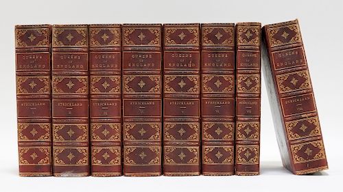 8 Vol. Agnes Strickland Queens of England Books
