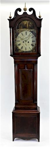 Scottish Robert Currer Mahogany Tall Case Clock
