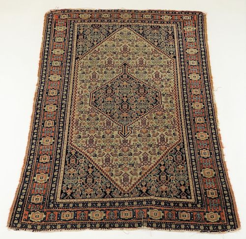C.1900 Middle Eastern Persian Senneh Carpet Rug