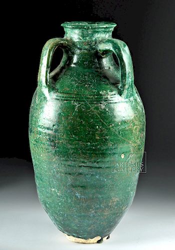 Rare / Large Parthian Glazed Pottery Vase