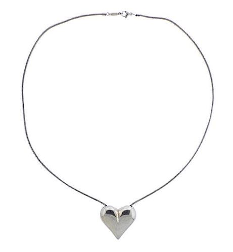 Tiffany &amp; Co Sterling Silver Heart Pendant Necklace