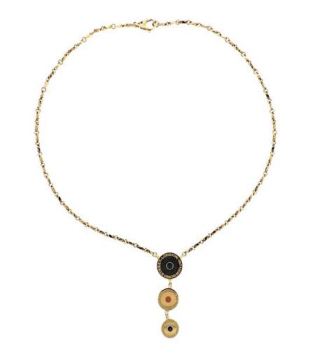 Asprey 18K Gold  Drop Pendant Necklace