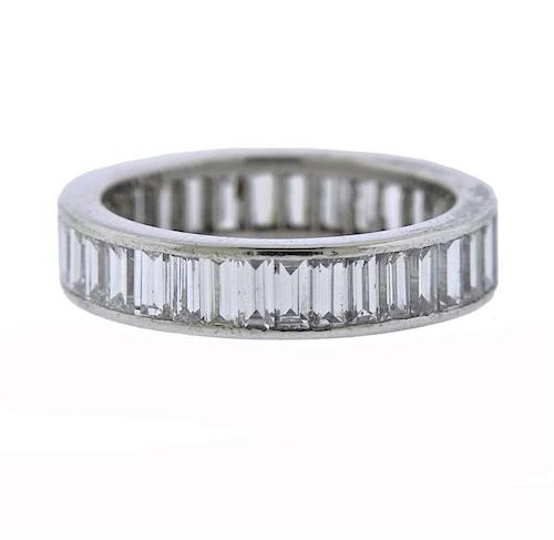 Platinum Diamond Eternity Wedding Band Ring 