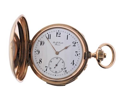 C.E. Lardet Fleurier 18K Gold Minute Repeater Pocket Watch