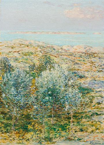 Frederick Childe Hassam, (American, 1859-1959), The Aspens, Late Afternoon, Isles of Shoals, 1900