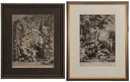 Two Etchings After Van Dyck, Rubens