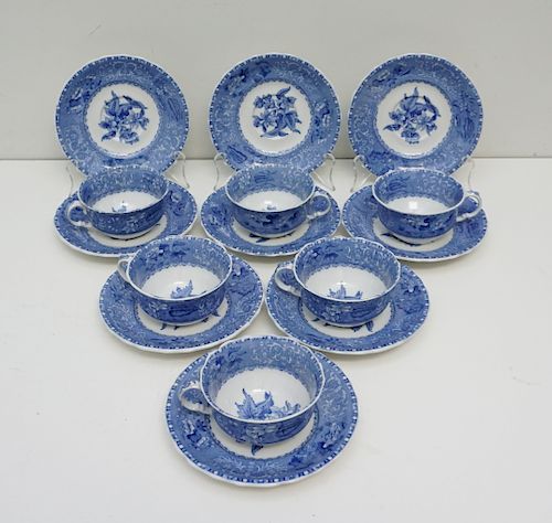 15 PC SPODES CAMILLA CUPS & SAUCERS