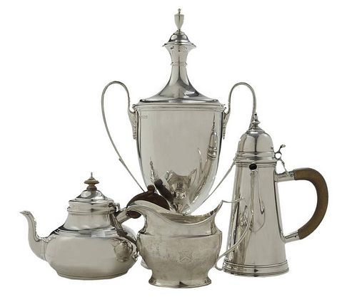 Four Pieces English Silver Hollowware