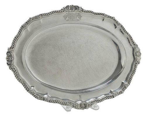 Victorian English Silver Platter