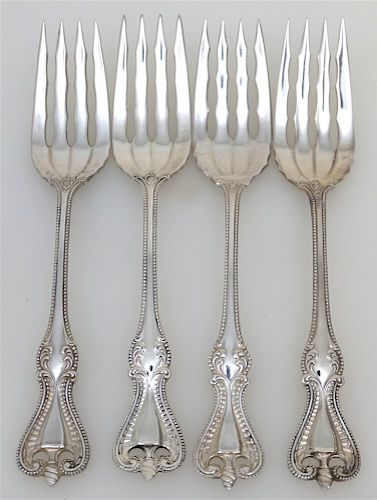 4 STERLING TOWLE OLD COLONIAL SALAD FORKS