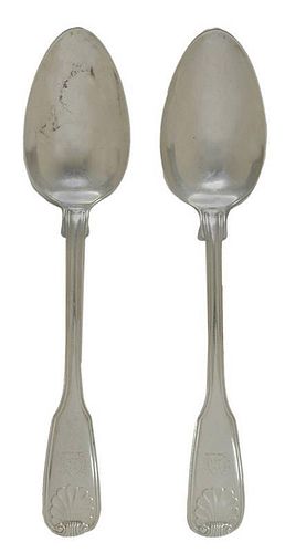 Two Paul Storr English Silver Spoons