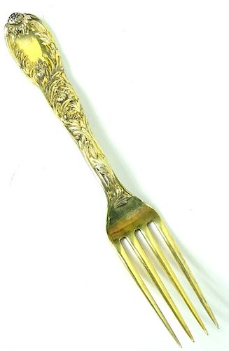 Tiffany & Co Vermeil Chrysanthemum Gold Fish Fork