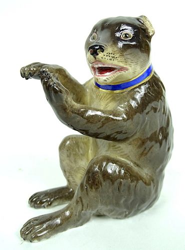 Antique Meissen German Porcelain Bear Figurine
