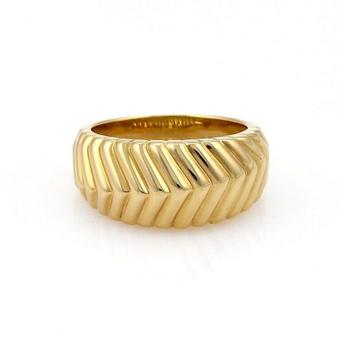 Tiffany & Co. 18k Gold Ribbed Style Band Ring