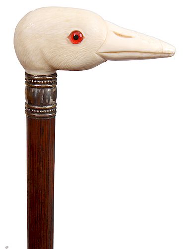 4. Walrus  Bird Dress Cane- Ca. 1900