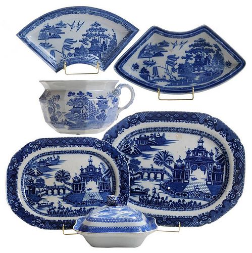 Blue and White Ironstone and Pearlware