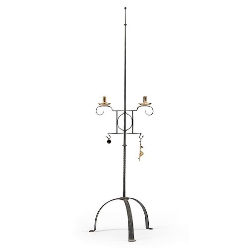 Forged Iron Candlestand 